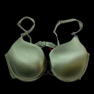 La SENZA So Free Criss Cross Front Sage Green Lace Bra Size 38DD